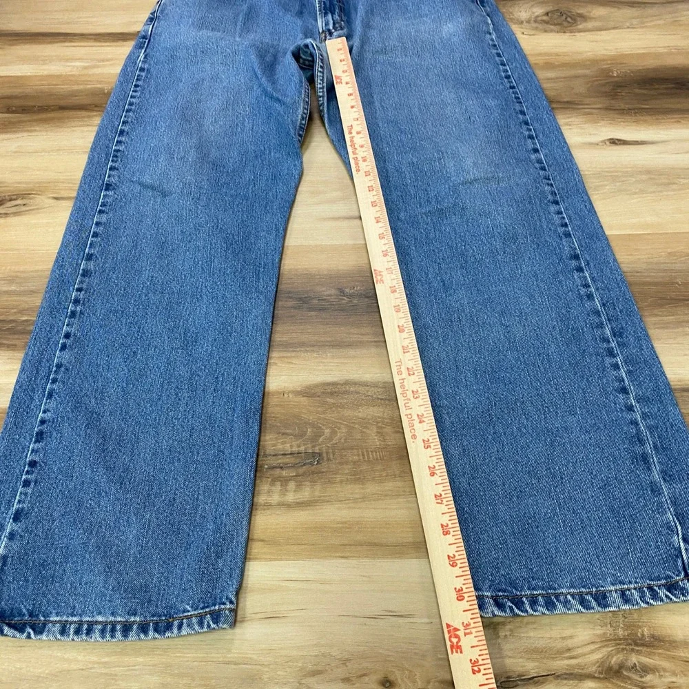 Levi's 505 Regular Fit Jeans 38x32 Denim Straight Leg Blue
